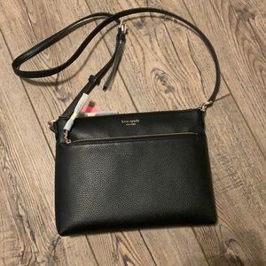 NWT Black Leather Kate Spade Crossbody Bag
